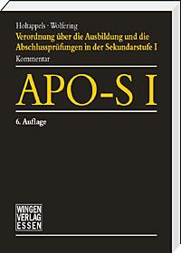 APO-S I -Verordnung über die Ausbildung und die Abschlussprüfungen 
in der Sekundarstufe I - APO- S I<br> 
Kommentar für die Schulpraxis<br>

Die 6. Auflage 2025 ist für September/Oktober 2025 geplant. Die Änderung der APO-S I vom 10.6.2025 ist am 27.6.2025 verkündet worden. Die Änderung der VVzAPO-S I vom 14.6.2025 ist auch eingearbeitet.
<p>Zur Zeit wird der Satz des Kommentars kontrolliert.<br>
Gerne merken wir Ihre Bestellung vor.

